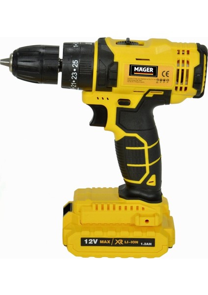 12V Darbeli Şarjlı Akülü Vidalama Matkap 24 Parça Set Hediye ile Güç ve Çok Amaçlılık