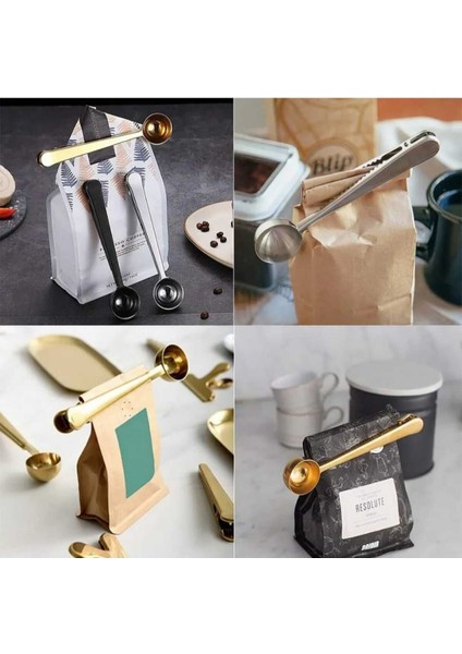 Paslanmaz Çelik Kahve Kaşığı, Çok Fonksiyonlu Mutfak Klipsi, Ölçü, Un ve Şeker Ölçeği fiyatları