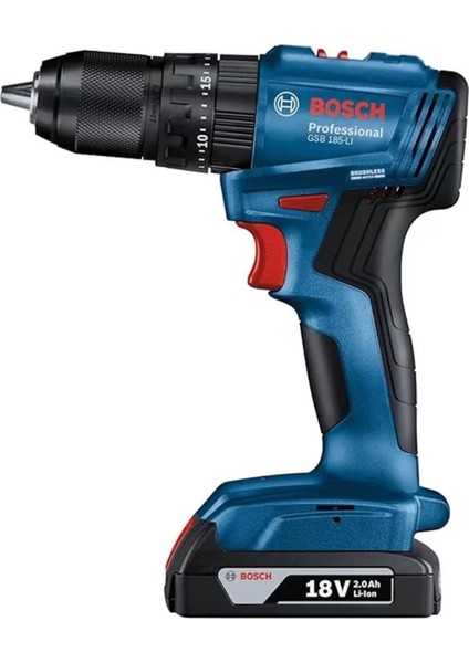 Darbeli Akülü Vidalama ve Delme Makinesi 18V, 2,0 Ah, Kutu ile