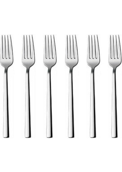 6'lı Metalik Çatal Seti, Tatlı ve Kahvaltı Sofrası Için Şık ve Zarif Sunumlar modelleri
