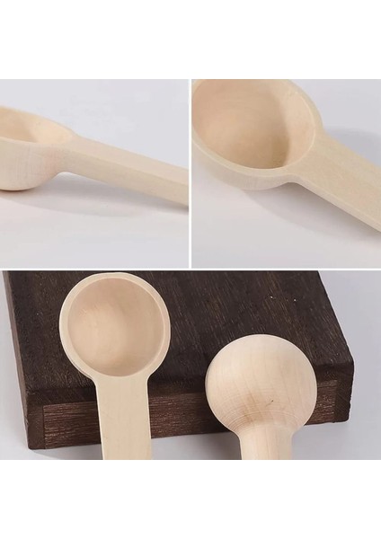 12 Adet Mini Bambu Kaşık, Baharat ve Reçel Için, Beyaz, Şık ve Kullanışlı fiyatları