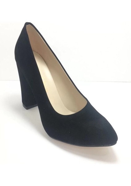 Kadın Moda Şık Siyah Süet Topuklu Ayakkabı Zarif Tasarım Düğün Nişan Gece Abiye Ayakkabı fiyatları