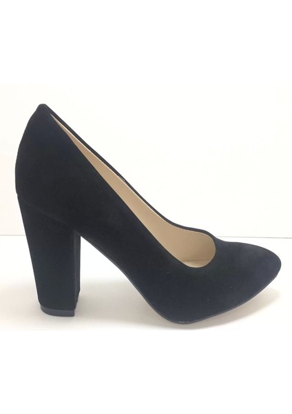 Kadın Moda Şık Siyah Süet Topuklu Ayakkabı Zarif Tasarım Düğün Nişan Gece Abiye Ayakkabı modelleri