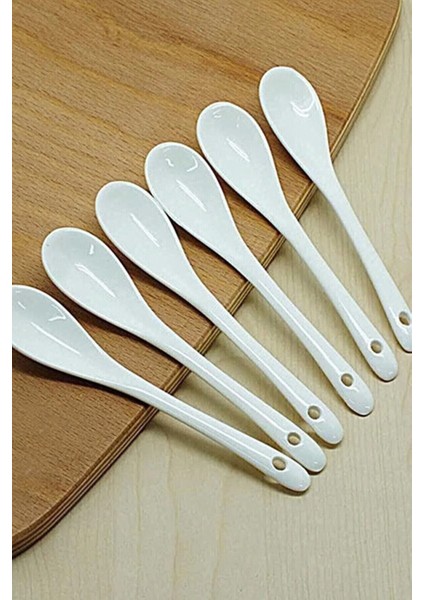 Beyaz Porselen 6'lı Çay Kaşığı Seti, Şık ve Kullanışlı Tasarım fiyatları