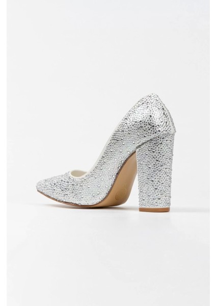 Kadın Moda Şık Gold Sultan Taşlı Klasik Sivri Kalın Düğün Nişan Gece Abiye Ayakkabı fırsatları