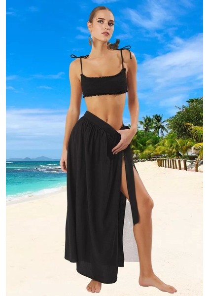 Bağlamalı Pareo Esnek Kumaş Ergonomik Kesim Su Sporları Için Şık Detaylı Yüksek Konfor