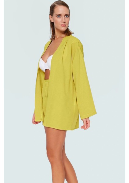 Dokuma Kimono Şort Takım Yazlık Plaj Seti Rahat V Yaka Premium Kalite Uzun Ömürlü Trend Tasarım fiyatları