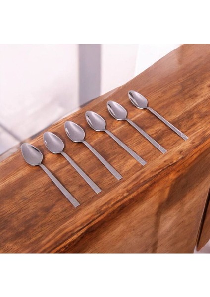 Paslanmaz Çelik Çay Kaşığı Seti, 6 Adet, Şık ve Dayanıklı Mutfak Gereci