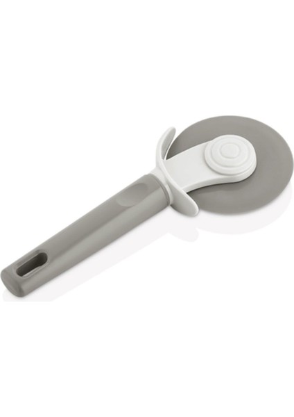 Gri Plastik Pizza Kesici 21 Cm, Dayanıklı ve Pratik Mutfak Aracı