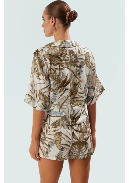 Yazlık Çok Çiçekli Pamuklu Bluz Pantolon Takım Rahat Plaj Kombin Uzun Ömürlü Konforlu Kesim modelleri