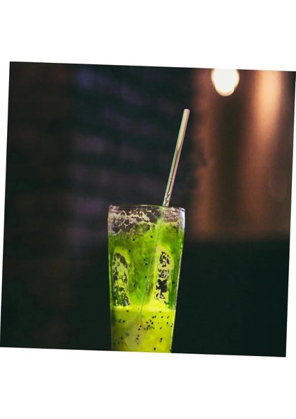 Bronz Renk Pipetli Latte Kaşığı 6 Adet ve Temizleme Fırçası, 22 cm Yaprak Tasarım indirimleri