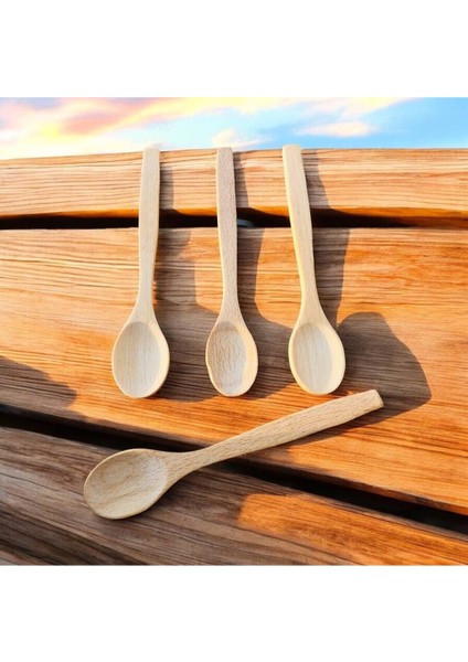 Kahverengi Ahşap Uzun Saplı Karıştırma, Baharat, Bal ve Tatlı Kaşığı Seti, 6 Adet fiyatları