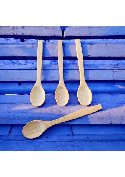 Kahverengi Ahşap Uzun Saplı Karıştırma, Baharat, Bal ve Tatlı Kaşığı Seti, 6 Adet modelleri