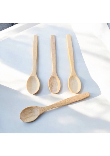 Kahverengi Ahşap Uzun Saplı Karıştırma, Baharat, Bal ve Tatlı Kaşığı Seti, 6 Adet fırsatları