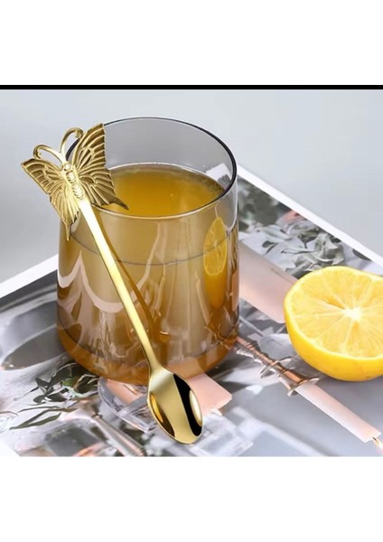 Parlak Gold Kelebek Kaşık, Çay ve Kahve Nescafe Için 1 Adet fırsatları