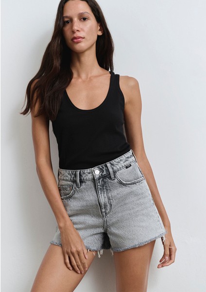 Cherry 90LAR Açık Gri Jean Şort 1410022-89734 fiyatları