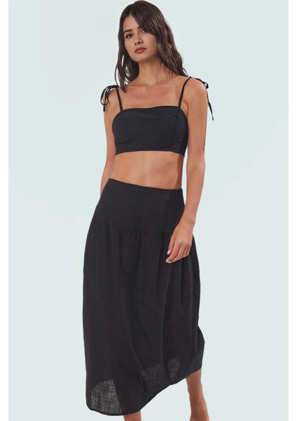 Kadın Pamuklu Crop Bluz Etek Takım Yazlık Plaj Giyim Zarifane Tasarım Profesyonel Görünüm fiyatları