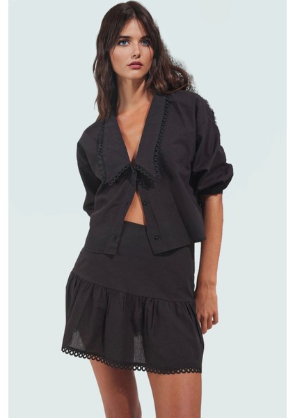 Şık Pamuklu Bluz Etek Plaj Takımı Yazlık Kısa Kol Uzun Ömürlü Yüksek Kalite Seçkin Malzeme fiyatları