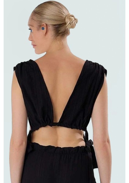 Kadın Pamuklu Dokuma Plaj Bluz Pantolon Takımı Rahat Yaz Kombinleri Için Modern Stil modelleri