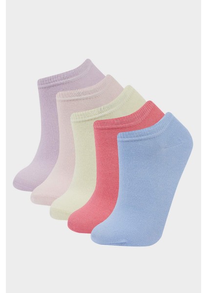 Kız Çocuk 5'li Pamuklu Patik Çorap