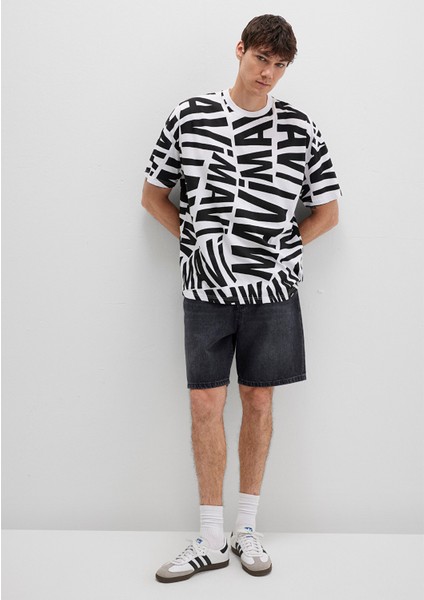 Mavi Logo Baskılı Siyah Tişört 0610629-900 fiyatları