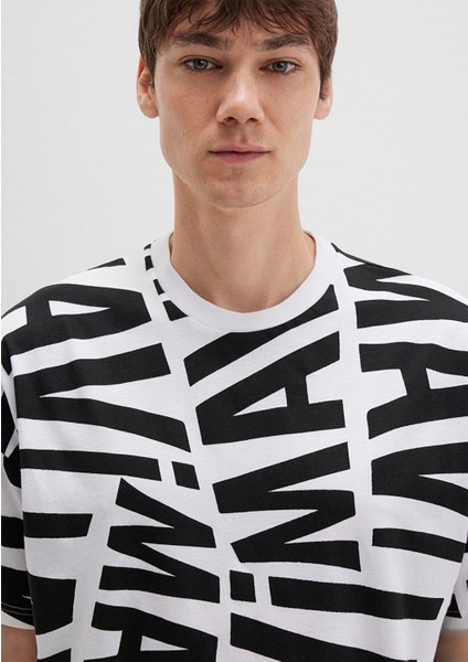 Mavi Logo Baskılı Siyah Tişört 0610629-900