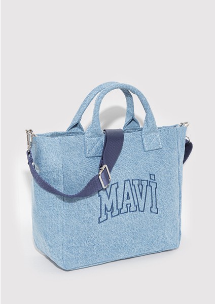 Mavi Logo Denim Tote Çanta 1913377-82770 modelleri