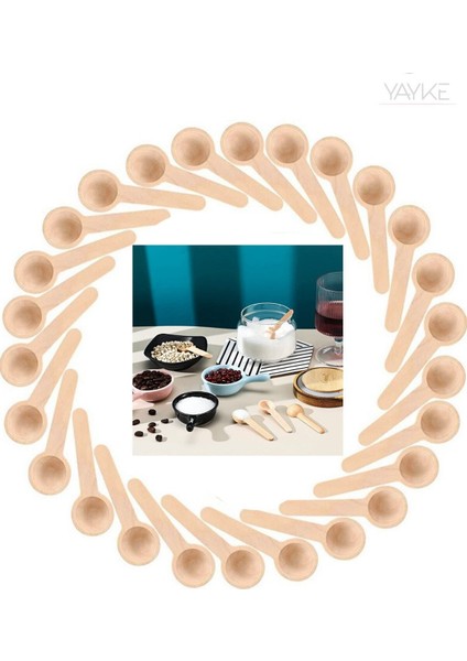 Renkli Mini Ahşap Baharat ve Çay Kaşıkları, 9'lu Set fiyatları