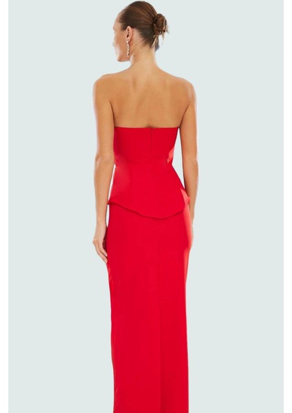 Straplez Fitted Dokuma Elbise Yaz Koleksiyonu Şık Tasarım Profesyonel Görünüm Rahat Kullanım fiyatları