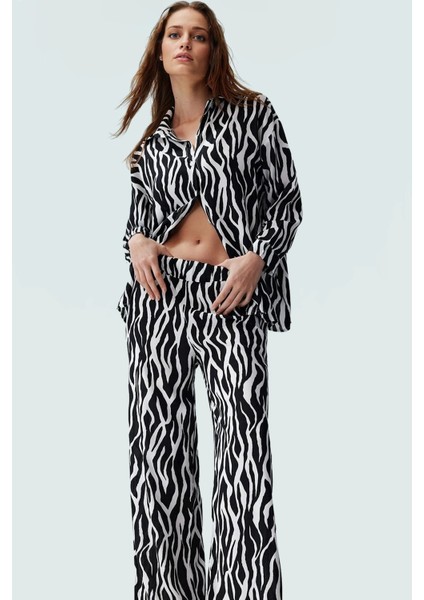 Şal Desenli Viskoz Yazlık Takım Elbise Rahat Günlük Stil Mükemmel Uyum Konforlu Kesim fiyatları