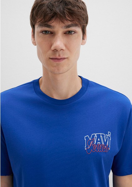 Mavi Jeans Baskılı Mavi Tişört 0612937-70907