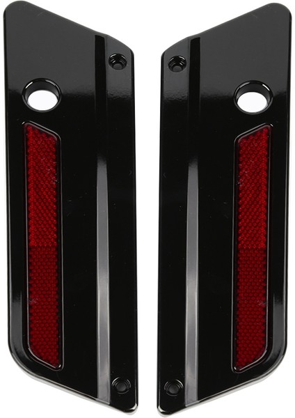 2 Adet Motosiklet Heybe Mandalı Kapak Reflektörler Glide Touring 94-17 Siyah (Yurt Dışından) modelleri