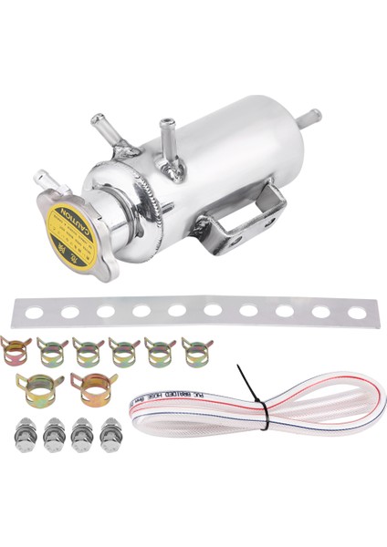 350ML Alüminyum Araba Suv Taşma Toplama Tankı Soğutucu Soğutma Rezervuarı Kiti Evrensel (Yurt Dışından)