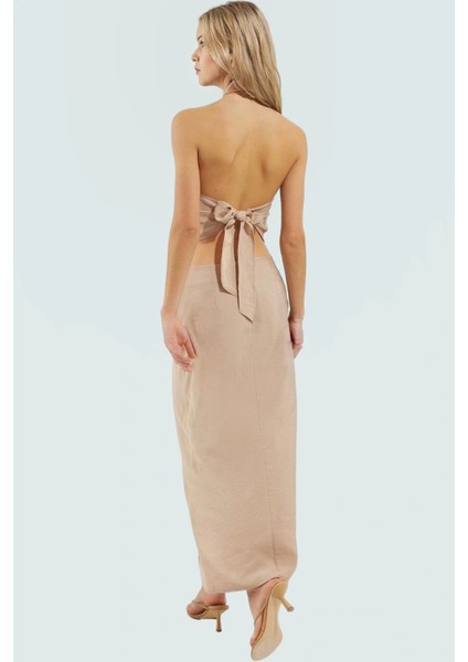 Yazlık Crop Bluz Etek Takım Polyester Pamuk Dokuma Kumaş Profesyonel Görünüm Yüksek Kalite modelleri