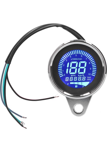 Hız Göstergesi 0-160KM/S LCD Dijital LED Hız Göstergesi Motosiklet Için 12V Dc Retro Krom Tarzı (Yurt Dışından)