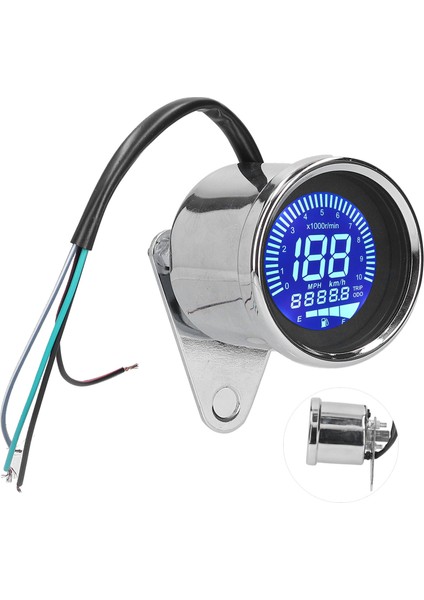 Hız Göstergesi 0-160KM/S LCD Dijital LED Hız Göstergesi Motosiklet Için 12V Dc Retro Krom Tarzı (Yurt Dışından) fırsatları