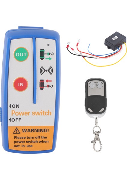 12V Vinç Kablosuz Uzaktan Kumanda Kiti 434MHZ 50FT Uzun Menzilli Gösterge Işığı ile Kamyon Atv Için (Yurt Dışından)