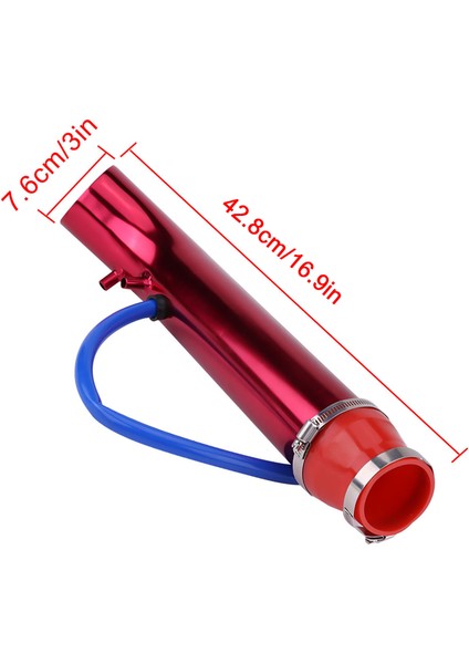 76MM Araba Evrensel Alüminyum Hava Girişi Indüksiyon Boru Filtre Hortumu Tüp Kiti (Kırmızı) (Yurt Dışından) modelleri
