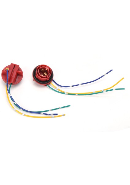 2 Adet 12V 1157 LED Ampul Adaptörü Kablo Demeti Soketi Dönüş Sinyali Fren Lambaları Drl Lambaları Kırmızı (Yurt Dışından)