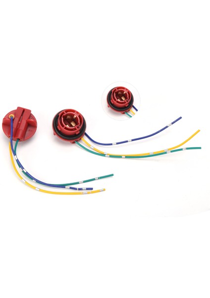 2 Adet 12V 1157 LED Ampul Adaptörü Kablo Demeti Soketi Dönüş Sinyali Fren Lambaları Drl Lambaları Kırmızı (Yurt Dışından) fırsatları