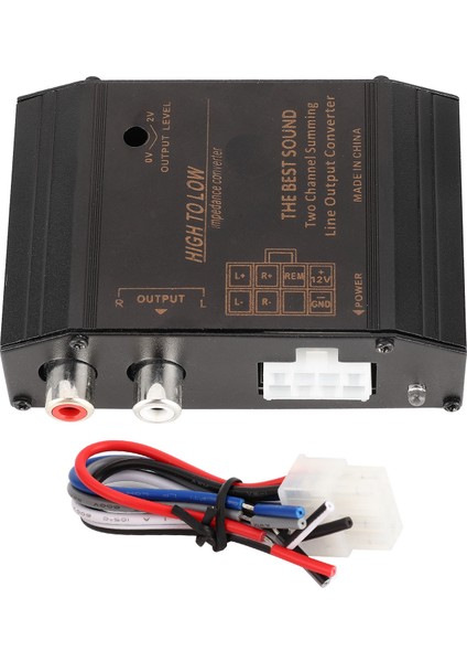 12V Araç Ses Hoparlörü Yüksek Ila Düşük Seviye Dönüştürücü Adaptör Konektörü Rca Bağlantı Noktası Parazit Önleyici (Yurt Dışından)