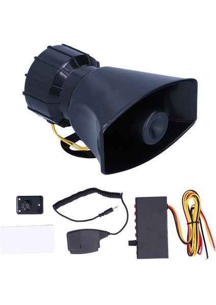 12V 100W 125DB Araba Kornası Megafon 5 Sesli Acil Uyarı Alarmı Yangın Sireni Araba Motosiklet Için (Yurt Dışından) fiyatları