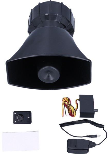 12V 100W 125DB Araba Kornası Megafon 5 Sesli Acil Uyarı Alarmı Yangın Sireni Araba Motosiklet Için (Yurt Dışından) fırsatları