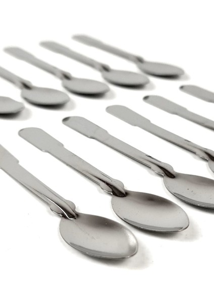 12'li Metal Çay Kaşığı Seti, 10 Cm, Zarif ve Kullanışlı Tasarım fırsatları