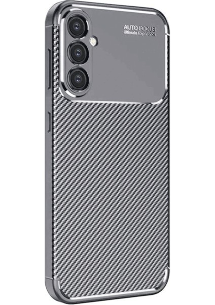 Samsung Galaxy S25 Plus Kılıf Auto Focus Karbon Kapak - Gri Svlrs