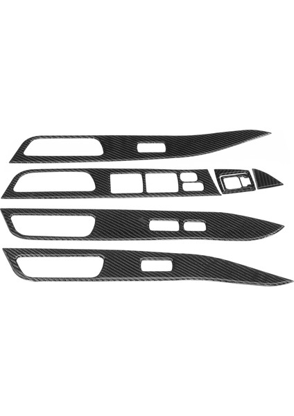 7 Adet Karbon Fiber Pencere Anahtarı Kapağı Cam Kaldırma Paneli Dekor Trim Fit Mitsubishi Lancer 2008-2016LHD (Yurt Dışından) fırsatları