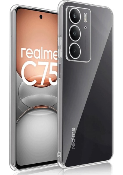 Realme C75 Kılıf Lüx Şeffaf Silikon Svlrs modelleri