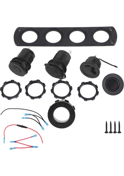 12 V 4.2 A 4 Delik Anahtarı Paneli Çakmak Şarj 2 USB LED Sıcaklık Gerilim Ekran Için Tekne Araba Kamyon (Yurt Dışından)