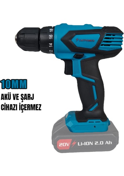 Akülü Vidalama 20V Li-Ion 10 Mm, 2.0AH ve 4.0AH Seçenekleriyle