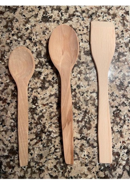Doğal Ahşap Yemek Kaşık ve Spatula Seti, Kahverengi, Şık ve Sağlıklı Tasarım fırsatları